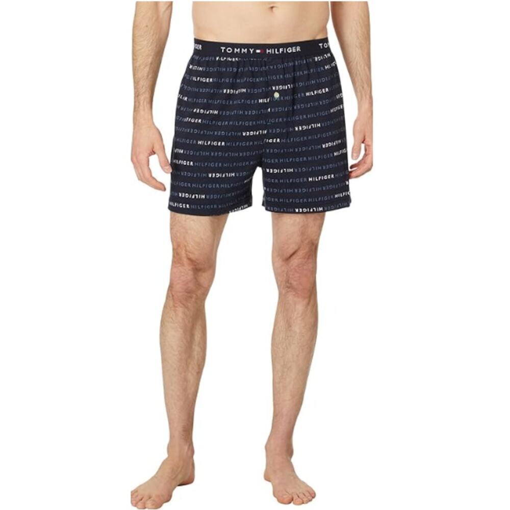 Tommy Hilfiger Men's Navy Elastic Waist Boxer Shorts Size M